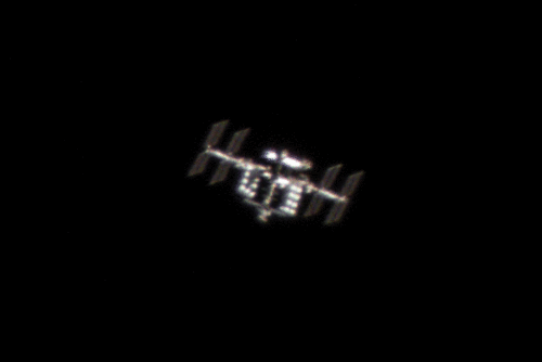 ISS and HTV-7 at amazing conditions animation